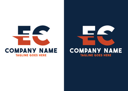 Letter EC logo design vector template, EC logo