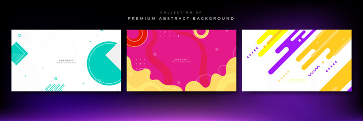Modern colored background with geometric abstract pattern and colours. Vector illustration for minimal future design and dynamic trendy poster