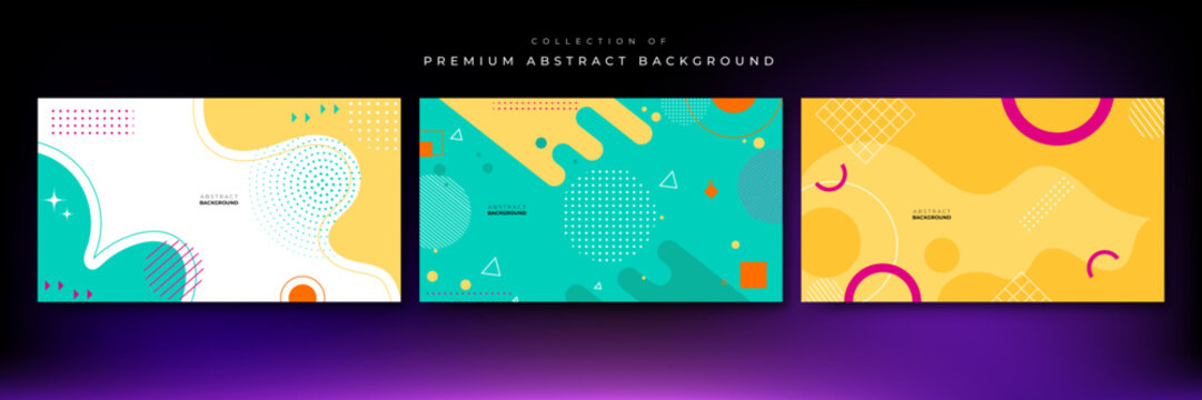 Abstract Colorful Memphis Art Background