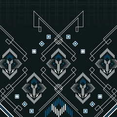 Geometric ethnic pattern carpet design