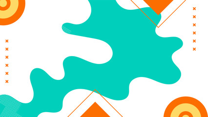 Abstract background with modern abstract minimal shapes for design template. Colorful geometric background, vector illustration. Pop art funky geometric shape background