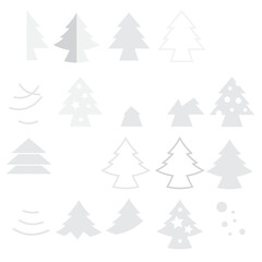 Cute paper christmas tree set