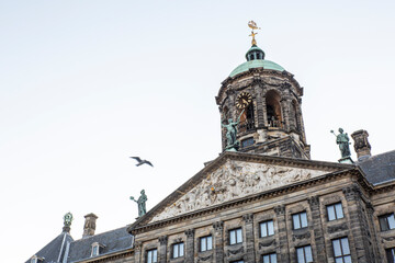 Fototapeta na wymiar The Royal Palace Koninklijk Paleis in amsterdam