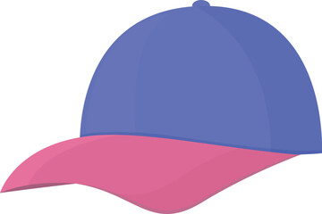 Baseball hat icon cartoon vector. Front design. Snap fashion