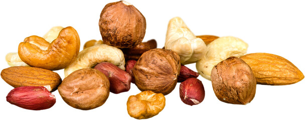 Various Nuts Mixed - Isolated