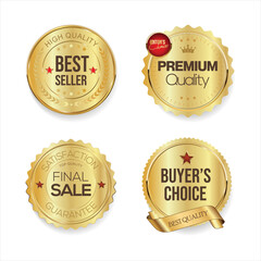 Luxury premium golden badges and labels