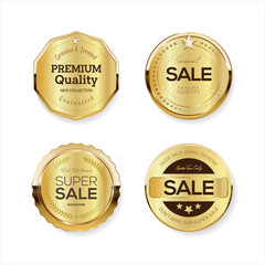 Luxury premium golden badges and labels