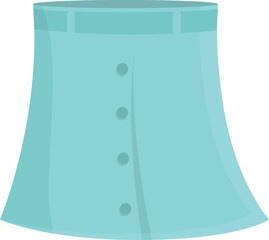 Button skirt icon cartoon vector. Woman mini. Clothing fashion