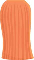 Orange skirt icon cartoon vector. Mini woman. Party fashion