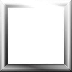 Rectangle Logo with lines.Square unusual icon Design .frame with Vector stripes .
