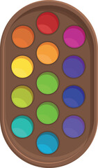 Artist palette icon cartoon vector. Art studio. Easel workshop