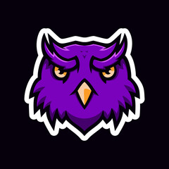 Owl esport logo design illustration vector