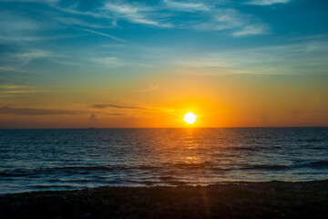 sunset over the ocean