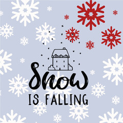 new card with snowflakes