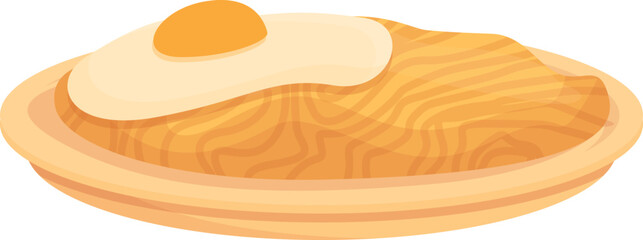 Dinner egg icon cartoon vector. Chinese food. Spring year