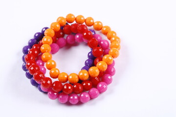 Beaded bracelets in different colors