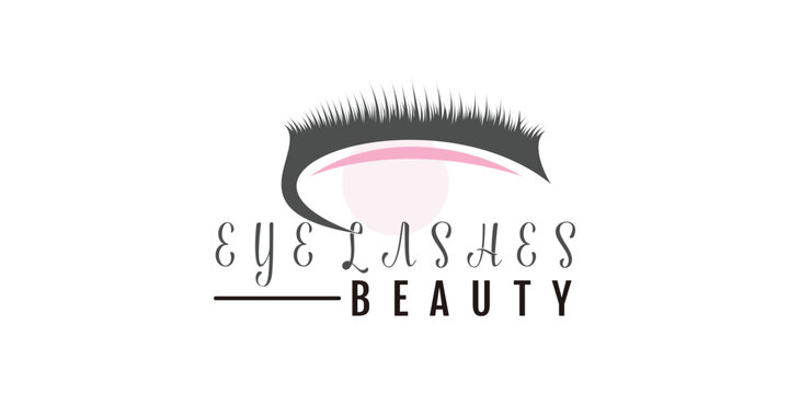 Beauty lashes logo with creative design premium vector
