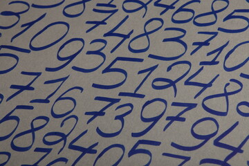 Colorful wooden numbers background. Numbers texture abstraction. Global economy crisis concept. Finance data pattern.