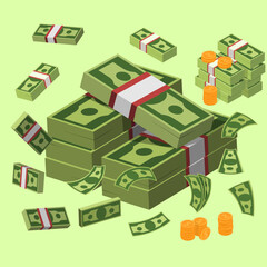 isometric view of a money