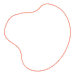 Abstract line organic shape, decorative element in boho style