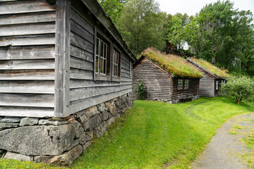 Fototapeta na wymiar Freilichtmuseum in Utne am Hardangerfjord, Norwegen