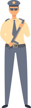 recommend clip art: Traffic guard icon cartoon vector. Police man. Job uniform