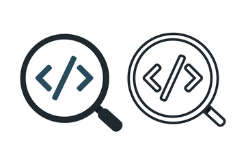 Html magnify icon. Illustration vector