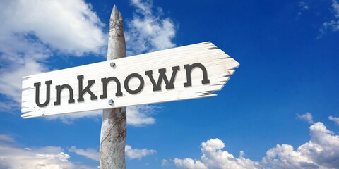 Unknown - wooden signpost with one arrow