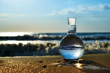 A flask with clean drinking water.