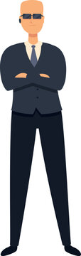 security guard in suit standing clip art preview