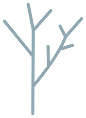 cute winter tree flat illustration 