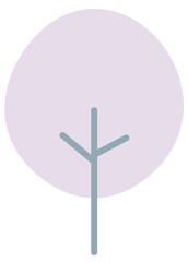 cute winter tree flat illustration 