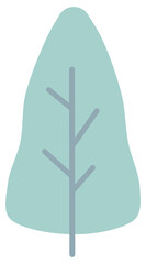 cute winter tree flat illustration 