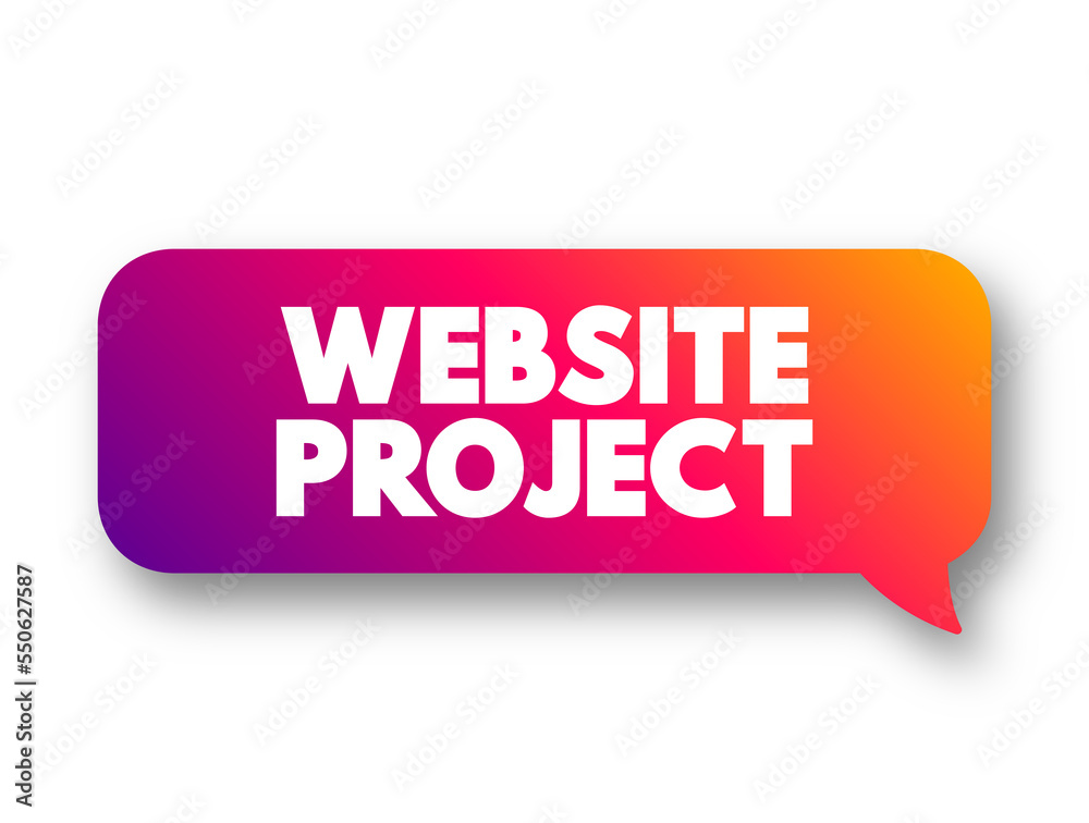 Poster website project text concept message bubble for presentations and reports