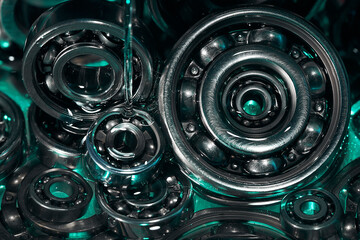Ball bearing. Motor oil. Lubricating oil.