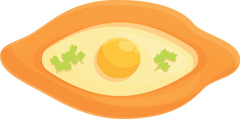 Khachapuri food icon cartoon vector. Bread cuisine. Pastry kitchen