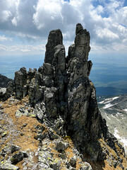 Beautiful scenery with hills in mountains, beauty landscapes, , traveling, hiking, adorable background, clouds and hills with a fog, poster design, fog on the hills,