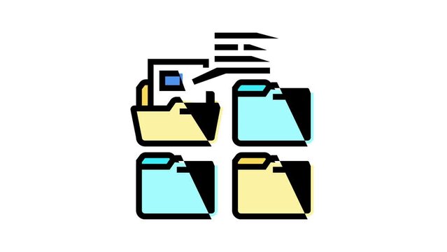 project folder color icon animation