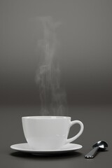 Realistic 3D Render of Cup of Coffee