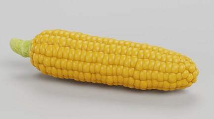 Realistic 3D Render of Corn