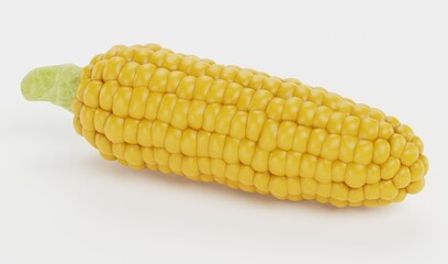 Realistic 3D Render of Corn