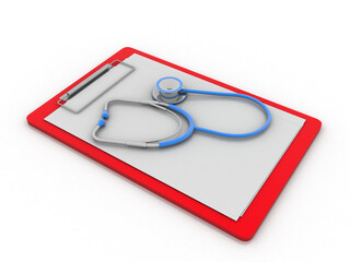 3d rendering medical doctor stethoscope
