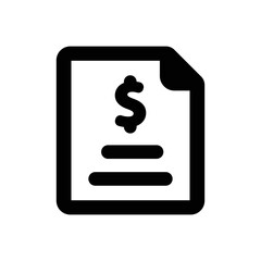Bill icon - vector illustration . Bill, Invoice, File, Document, Money, Payment, Receipt, Tax, paper, line, outline, icons .