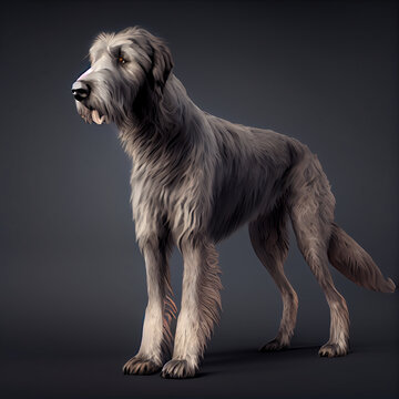 Irish Wolf hound digital render