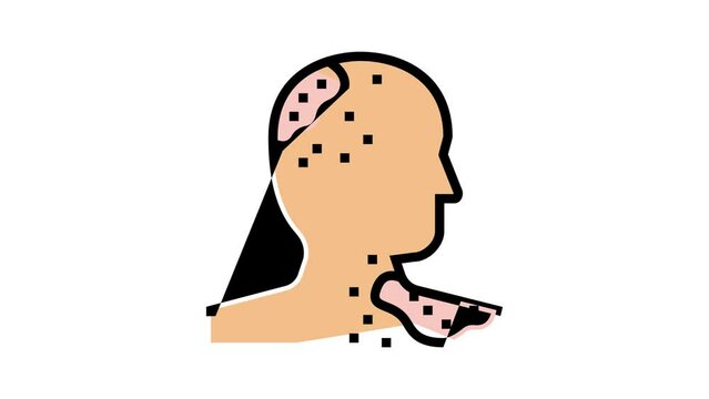 allergy skin color icon animation
