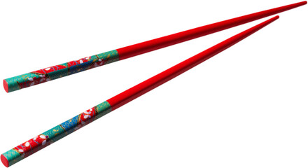 Decorative chopsticks - isolated image