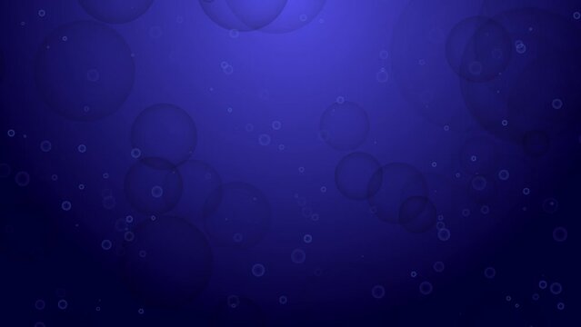 Bubbles popping in blue background
