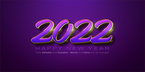 Editable text number happy new year 2023 luxury purple design
