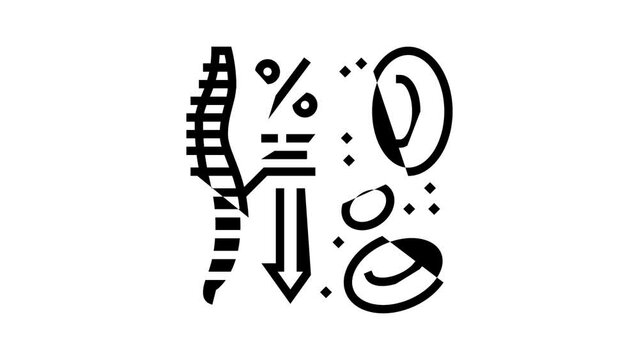 aplastic anemia disease line icon animation