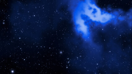 Night sky background. Universe filled with stars, nebula and galaxy